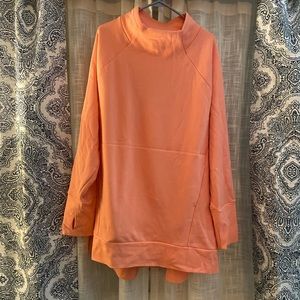 Fabletics Coral color pull on sweatshirt